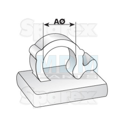 Cable clamp self-adhesive for 3mm