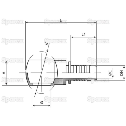 BANJO INS 1/4&quot;XM10X1 MET