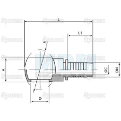 BANJO INS 5/8&quot;XM22X1.5 MET