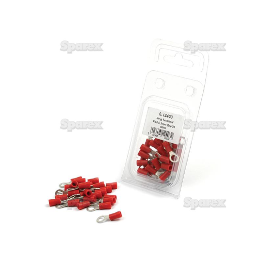 Cable lug Agripak ring eyelet 5,3mm red