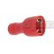 Cable lug 6.3mm red (50)