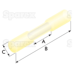 Cable connector yellow (10)