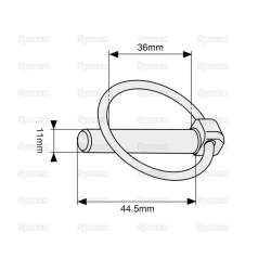 Linch pin 11mm with chain 268mm