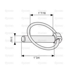 Linch pin 11mm with chain 268mm