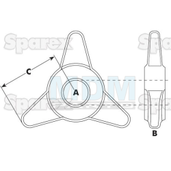 Counter nut for top link 1 1/4 "