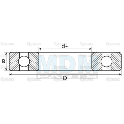 Deep groove ball bearing 6015 ZZ