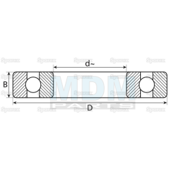 Deep groove ball bearing 6000 2RS