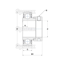 Ball bearing 16204