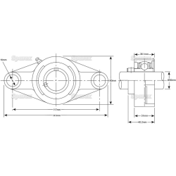 Flange bearing UCFL 206