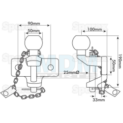 Combination coupling (max. 3500 / 5000kg)