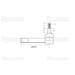 Ball joint steering cylinder