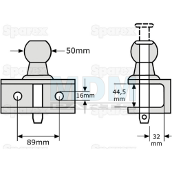 Combination coupling 3000 kg orange