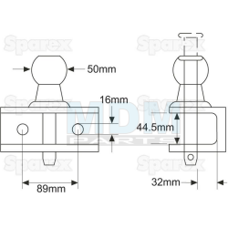 Combination coupling 3000 kg orange