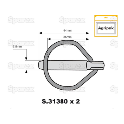 AGRIPAK L / PIN SAFETY 7.5 MM