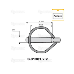 AGRIPAK L / PIN SAFETY 9.5 MM