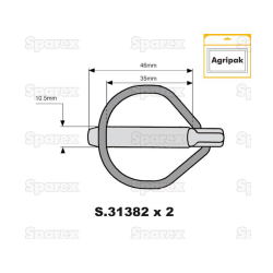 AGRIPAK L / PIN SAFETY 10.5 MM