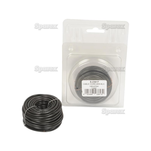 Cable 1-pole 2mm black 10 meter pack