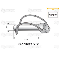 AGRIPAK STABILISER PIN (QTY 2)