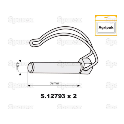 AGRIPAK PIPE L / PIN 4.5 X 32 MM