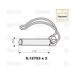 AGRIPAK PIPE L / PIN 4.5 X 32 MM