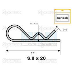 Cotter pin 2mm Agripak