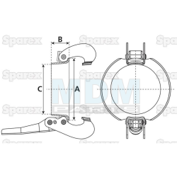 Exenter-Verschluss 4&quot; (galv.) B