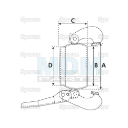 Closure piece V-part 5 "B