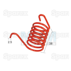 Feder Fransgard rechts (rot)