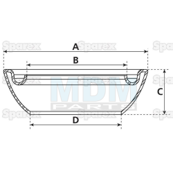 Coupling piece, welded V-piece