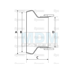 Coupling piece, welded M-part