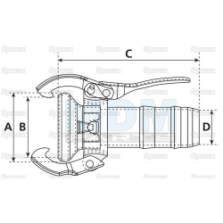 Coupling piece M-part Perrot