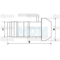 Coupling piece male / female 150 p