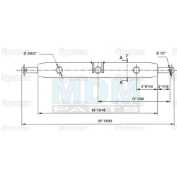 DRAWBAR HITCH SYSTEM CAT1 610MM 3 HOLES