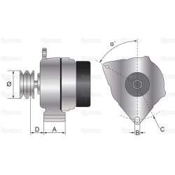 Alternator (Mahle) - 14V, 55 amps