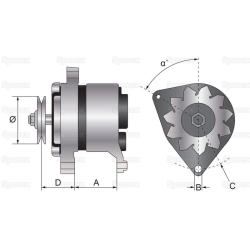 Alternator (Mahle) - 14V, 65 amps