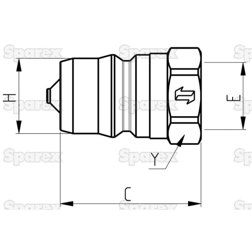 COUPLING MALE 3/8" - HNV