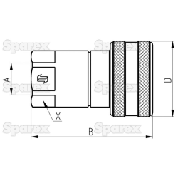 COUPLING FEMALE 3/8" - HNV