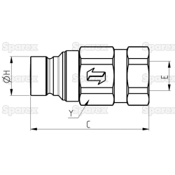 COUPLING FF 3/8 ML PK1 APAK