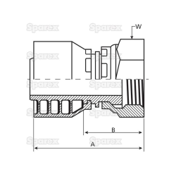 Dichtkopf 3/8" BSP NW10 flachabdich