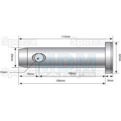 PIN - LINKAGE 25MMX82MM CAT.&nbsp;2