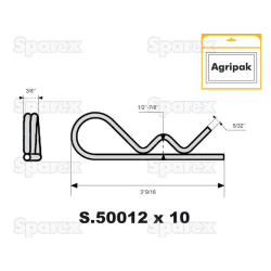 Agripak spring clip 4mm 10x S.50012