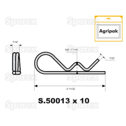 Agripak spring clip 5mm10x S.50013