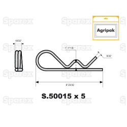 Agripak spring clip 7mm 5 X S.50015