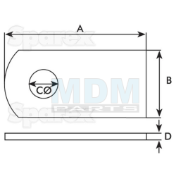 DROP LOCK PIN KEEPER PLATE