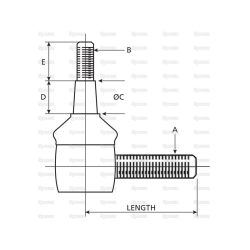 Ball joint 95mm M18 and M10