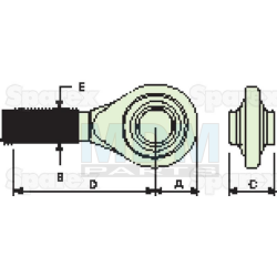 Counter nut for top link 1 1/8 "