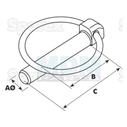 Clip pin 4.5mm