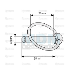 Clip pin 4.5mm