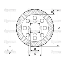 Brake disc handbrake (1341170C1)