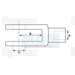 Clevis joint with bolt 12x24